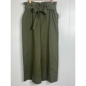 FRAME Army Green Wide Leg Paperbag Waist Pants Size XL
